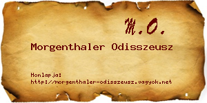 Morgenthaler Odisszeusz névjegykártya